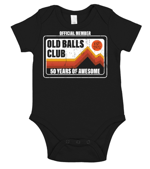 Men s Funny 50th Birthday Old Balls Club 50 Short Sleeve Baby One-Piece