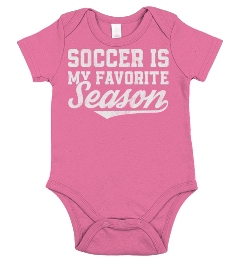 Soccer Is My Favorite Season Short Sleeve Baby One-Piece
