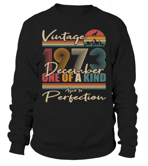 50th birthday december 1973 vintage 1973 Sweatshirt Unisex