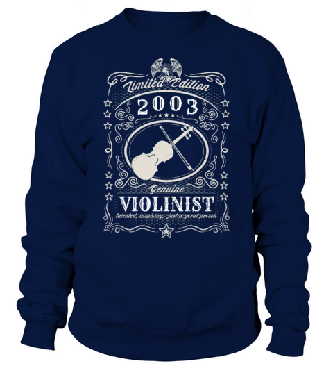 Vintage 2003 Violinist Birthday Gift Violin Player Sweatshirt Unisex