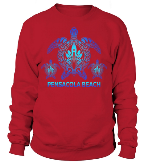 Vintage Pensacola Beach Florida FL Turtle Souvenir Sweatshirt Unisex