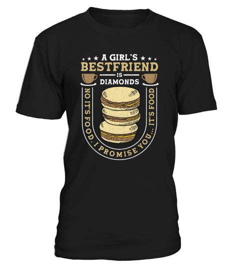 Macaron A Girls Bestfriend Is Diamonds Snacking T-Shirt Unisex