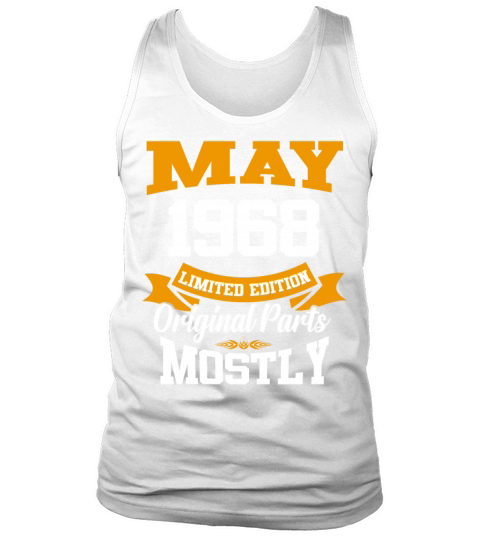 May 1968 Vintage Birthday Present Tank Top Unisex