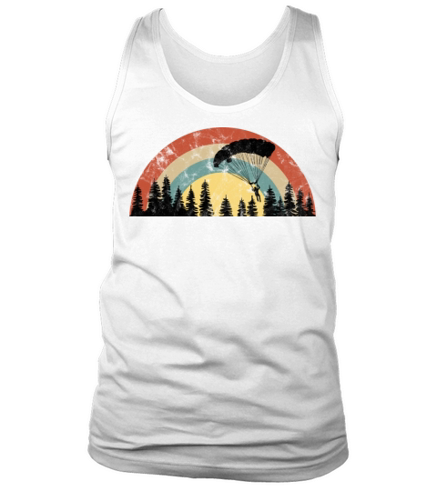 vintage skydiving parachuting retro skydiver Tank Top Unisex