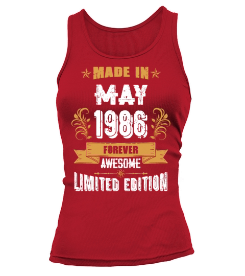 May 1986 Vintage Birthday Present Tank top Woman