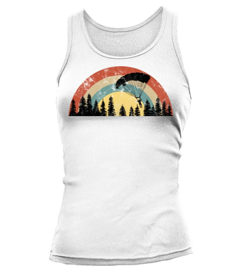 vintage skydiving parachuting retro skydiver Tank top Woman