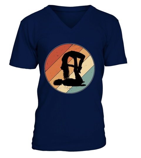 Vintage Retro Acroyoga V-Neck T-shirt