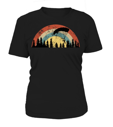 vintage skydiving parachuting retro skydiver Women's T-Shirt