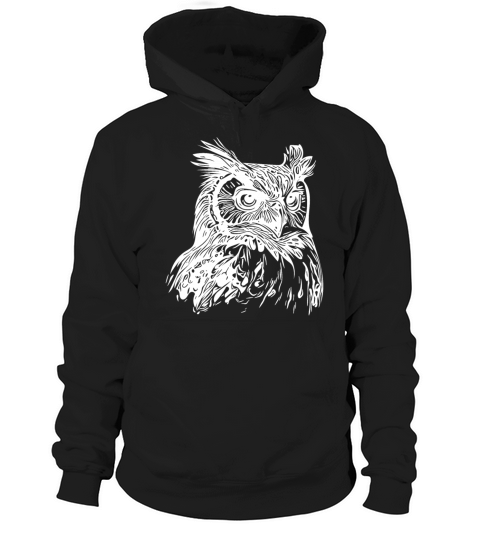Elegant Vintage Forest Owl Hoodie Unisex
