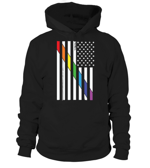 Support LGBT Pride US Rainbow Hoodie Unisex