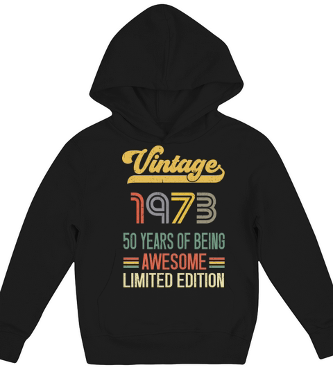 50 Year Old Gifts Vintage 1972 Limited Edition Kids Hoodie