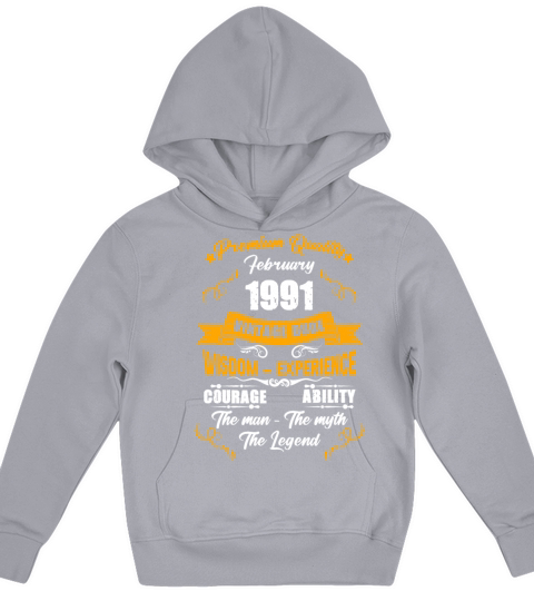 February 1991 Vintage Birthday Present Kids Hoodie