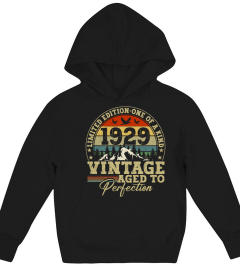 Vintage Birthday Gift Idea Original 1929 Kids Hoodie