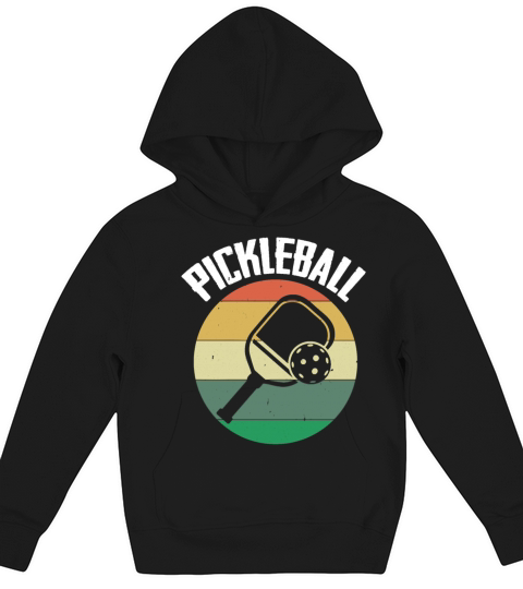 Vintage Funny Pickleball Player Pickle Ball Gift Kids Hoodie