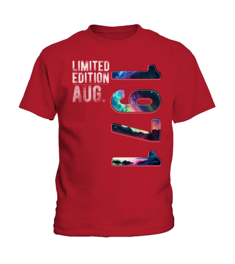 Limited Edition 1971 August Birthday Polar Lights Kids T-Shirt
