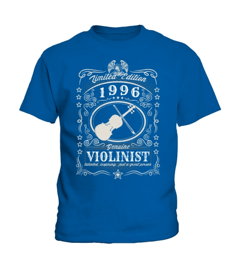 Vintage 1996 Violinist Birthday Gift Violin Player Kids T-Shirt