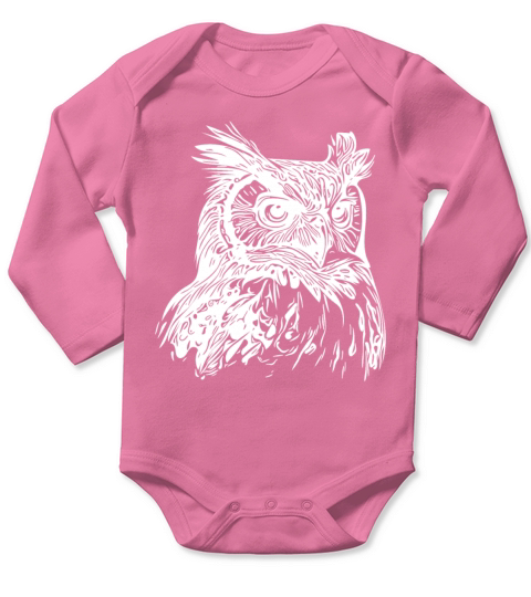 Elegant Vintage Forest Owl Long Sleeve Baby One-Piece
