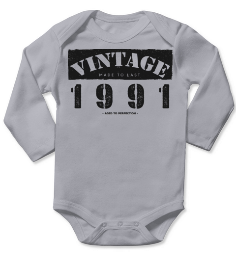Vintage Classic 1991 32nd Birthday - 32 Years Old Long Sleeve Baby One-Piece