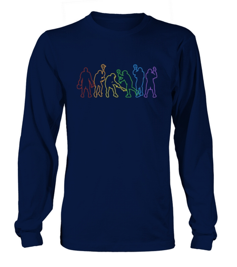 Lacrosse LGBT Rainbow Fan Mom Goalie Lax Legend Long sleeved Unisex