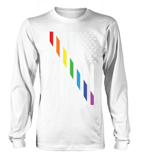Support LGBT Pride US Rainbow Long sleeved Unisex