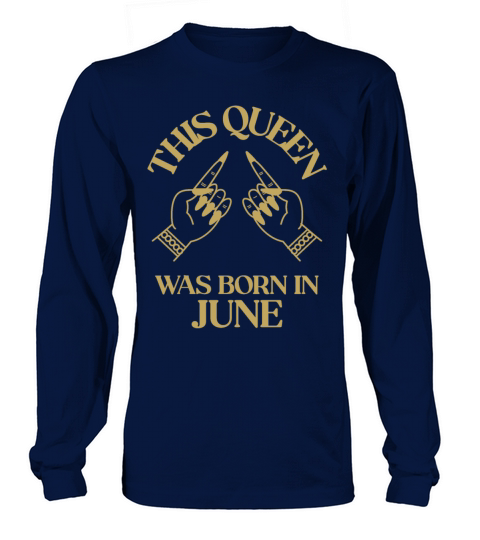 This Queen was born in June with hands apparel Long sleeved Unisex