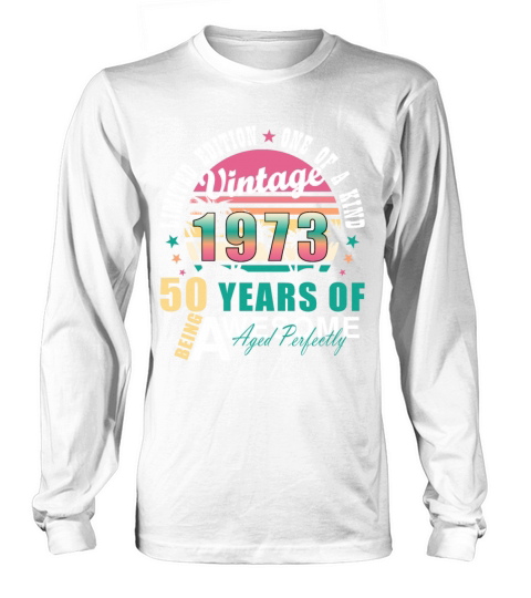 Vintage 1973 50th Birthday Retro Men Women Long sleeved Unisex