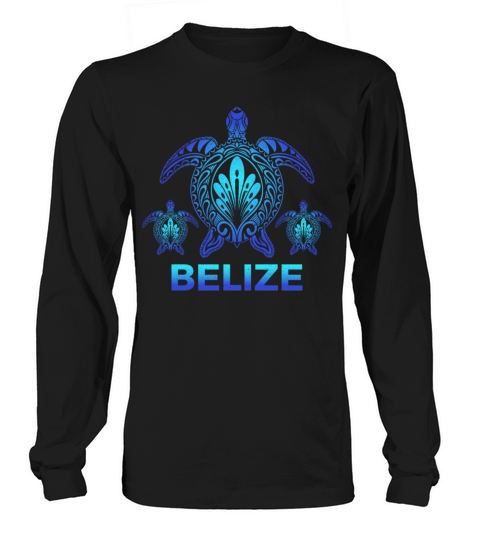 Vintage Belize Ocean Blue Sea Turtle Souvenirs Long sleeved Unisex