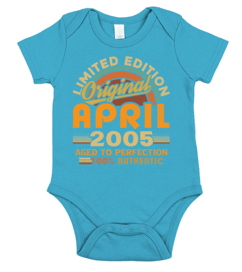2005 April Vintage Born in 2005 April Gift Short Sleeve Baby One-Piece