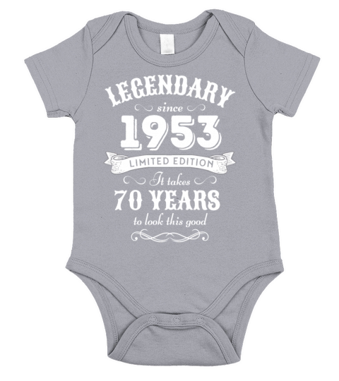 70th Birthday Vintage 1953 Short Sleeve Baby One-Piece