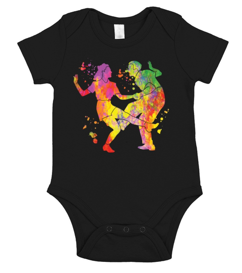 Dance Swing 60s Boogie Woogie Short Sleeve Baby One-Piece