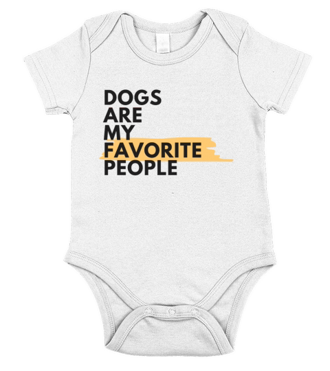Dogs Are My Favorite People Short Sleeve Baby One-Piece