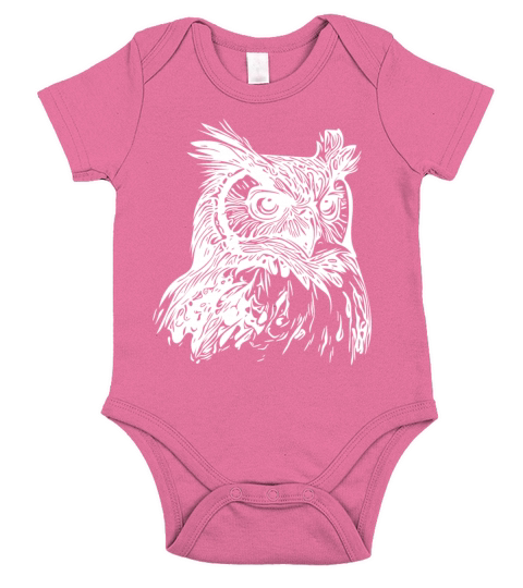 Elegant Vintage Forest Owl Short Sleeve Baby One-Piece