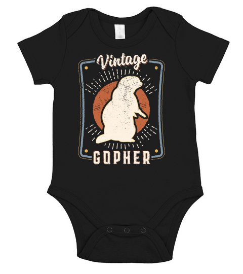 Gopher Whisperer Vintage Classic Retro Animal Love Short Sleeve Baby One-Piece