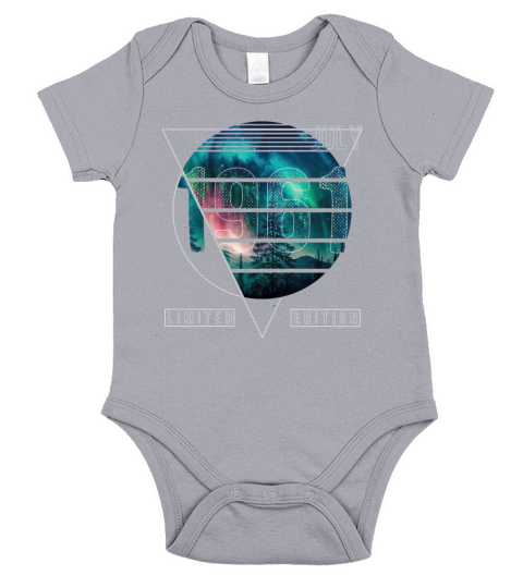 Limited Edition 1961 July Birthday Polar Lights Short Sleeve Baby One-Piece