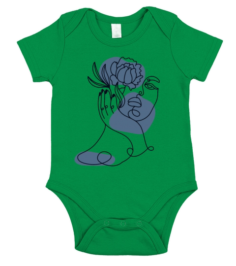 Lineart Ideas Gardener Horticulture Professional Short Sleeve Baby One-Piece
