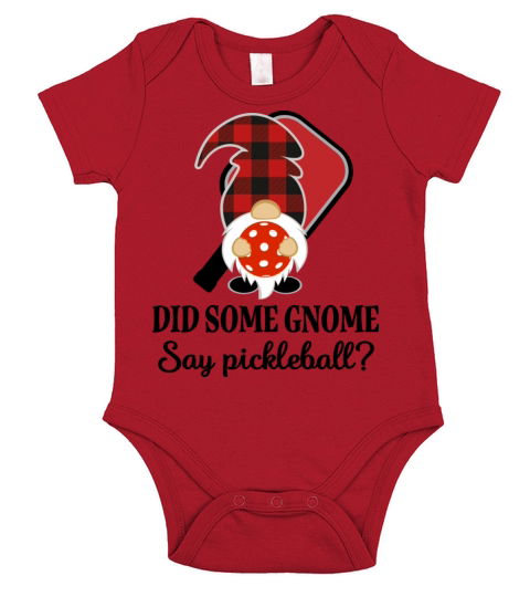 Pickleball Gnome Short Sleeve Baby One-Piece