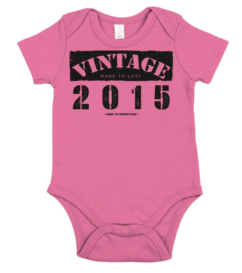 Vintage Classic 2015 8th Birthday - 8 Years Old Short Sleeve Baby One-Piece