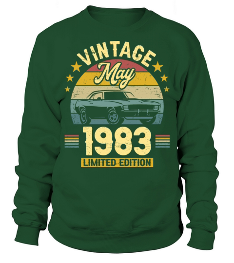 May 1983 40 Years Old Vintage 40th Birthday Sweatshirt Unisex