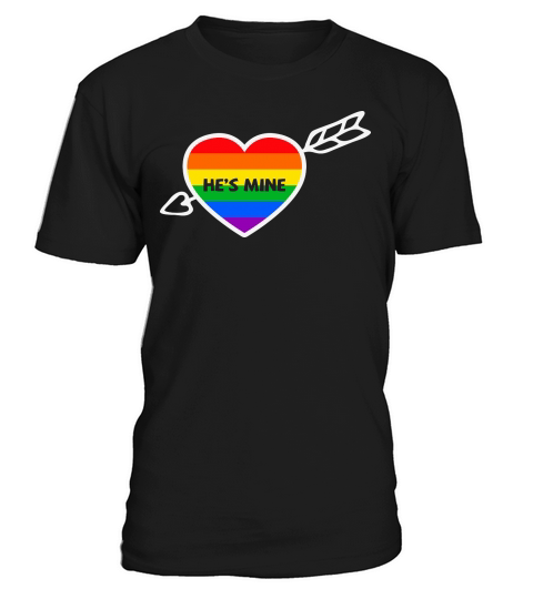 Hes Mine Couple Rainbow LGBT T-Shirt Unisex
