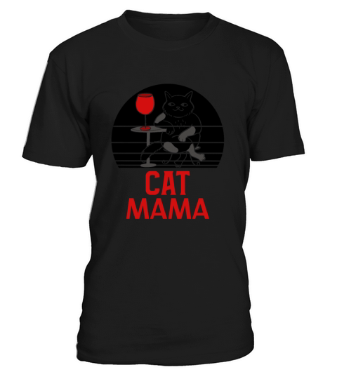Retro Distressed Vintage Eighties Style Cat Mama T-Shirt Unisex