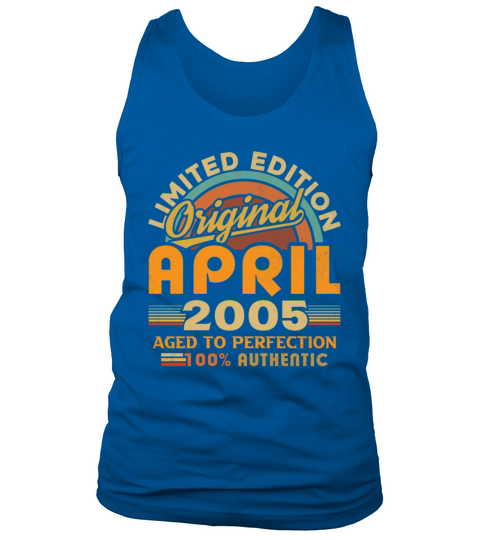 2005 April Vintage Born in 2005 April Gift Tank Top Unisex