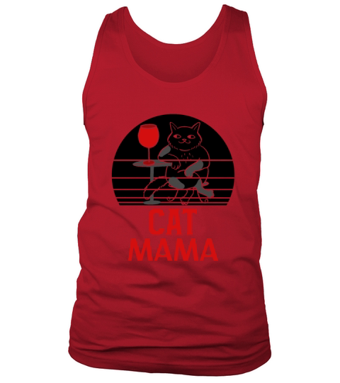 Retro Distressed Vintage Eighties Style Cat Mama Tank Top Unisex