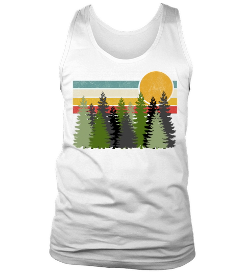 Retro Sun and Trees Tank Top Unisex