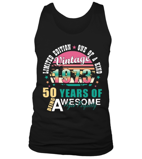 Vintage 1973 50th Birthday Retro Men Women Tank Top Unisex