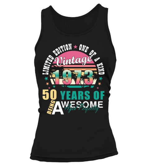 Vintage 1973 50th Birthday Retro Men Women Tank top Woman
