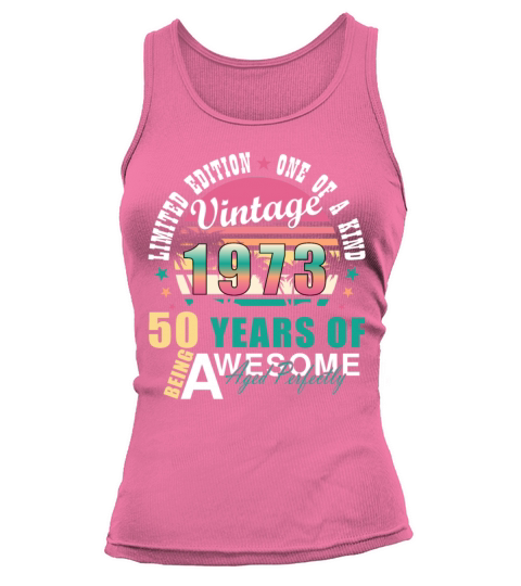 Vintage 1973 50th Birthday Retro Men Women Tank top Woman