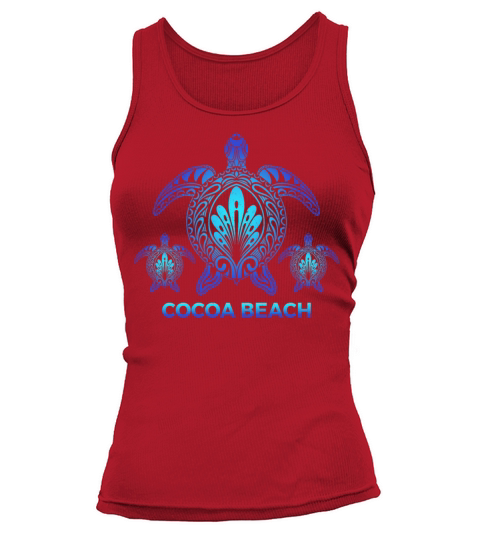 Vintage Cocoa Beach Florida FL Turtle Souvenirs Tank top Woman