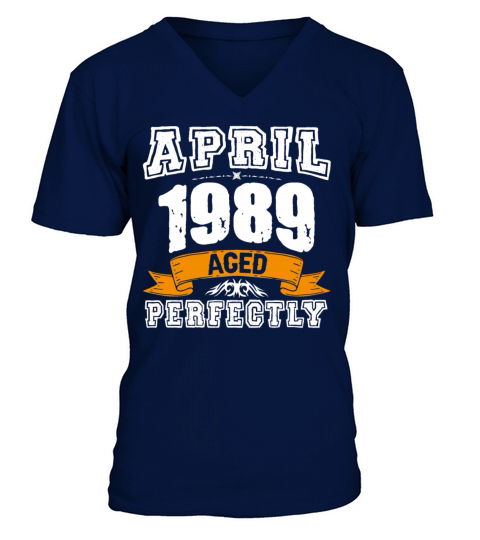 April 1989 Vintage Birthday Present V-Neck T-shirt