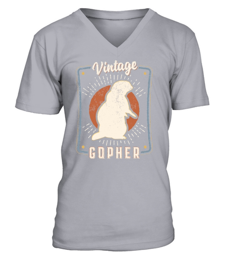 Gopher Whisperer Vintage Classic Retro Animal Love V-Neck T-shirt