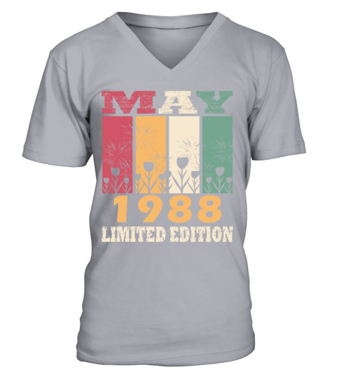 May 1988 vintage vintage birthday gift V-Neck T-shirt